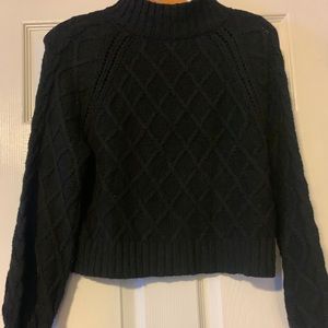 American Eagle mock neck cropped sweater